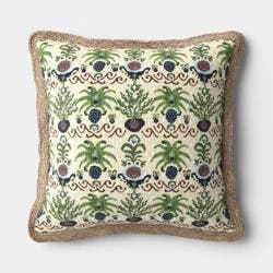 20" Square Tropical Ikat Outdoor Throw Pillow Blue - Threshold™