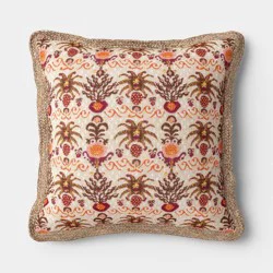 18"x18" Ikat Print Trimmed Pillow Multi - Warm - Threshold™