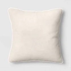 18"x18" Reversible Velvet Pillow Ivory/Khaki - Threshold™