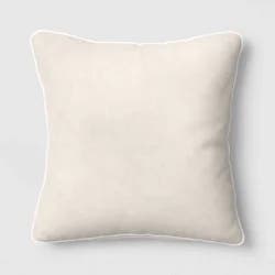 18"x18" Reversible Velvet Pillow Ivory/Khaki - Threshold™