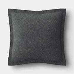 20"x20" Heathered Solid Double Flange Pillow Gray - Threshold™