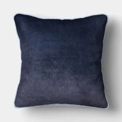18"x18" Square Outdoor Throw Pillow Coffee/Navy Blue - Threshold™