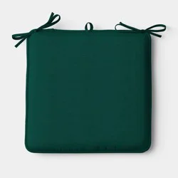 17"x17" Solid Outdoor Chair Cushion Green - Room Essentials™
