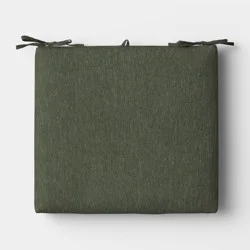 18"x20" Solid Outdoor Chair Cushion Dark Green - Threshold™