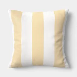 16"x16" Reversible Cabana Stripe Pillow Yellow - Room Essentials™
