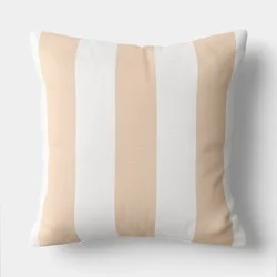 16x16 Square Outdoor Throw Pillow Gray/Ivory - Room Essentials™