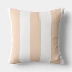 16x16 Square Outdoor Throw Pillow Gray/Ivory - Room Essentials™