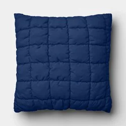 19"x19" Quilted Solid Pillow Navy - Room Essentials™