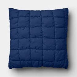 19"x19" Quilted Solid Pillow Navy - Room Essentials™