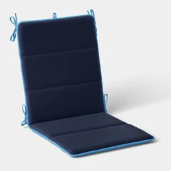 20"x43" Color-Blocked Solid Chair Cushion Blue/Navy - Room Essentials™