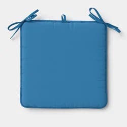 17"x17" Reversible Piping Outdoor Chair Cushion Blue - Room Essentials™