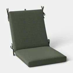 21"x43" Heathered Solid Chair Cushion Dark Green - Threshold™