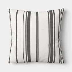 18"x18" Square Outdoor Throw Pillow Black - Threshold™