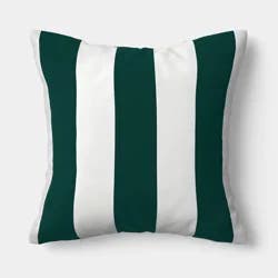 16"x16" Square Outdoor Throw Pillow Green/Ivory - Room Essentials™