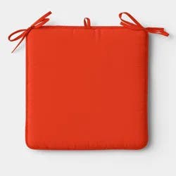17"x17" Color-Blocked Solid Seat Cushion Pink/Orange - Room Essentials™