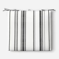 18"x20" Striped Outdoor Chair Cushion Black - Threshold™