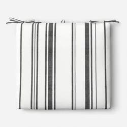 18"x20" Striped Outdoor Chair Cushion Black - Threshold™