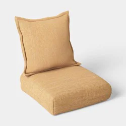 2pc Natural Weave Deep Seat Outdoor Cushion Set Tan - Threshold™
