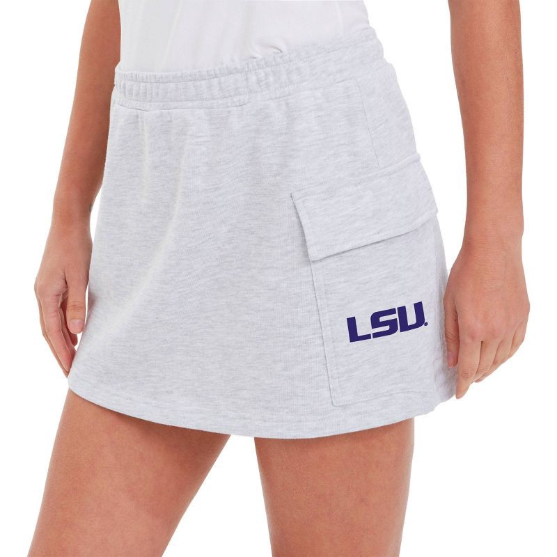slide 3 of 3, NCAA LSU Tigers Women's Gray Cargo Skort - S, 1 ct