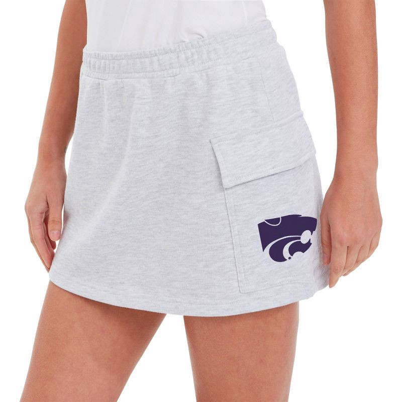 slide 3 of 3, NCAA Kansas State Wildcats Women's Gray Cargo Skort - S, 1 ct