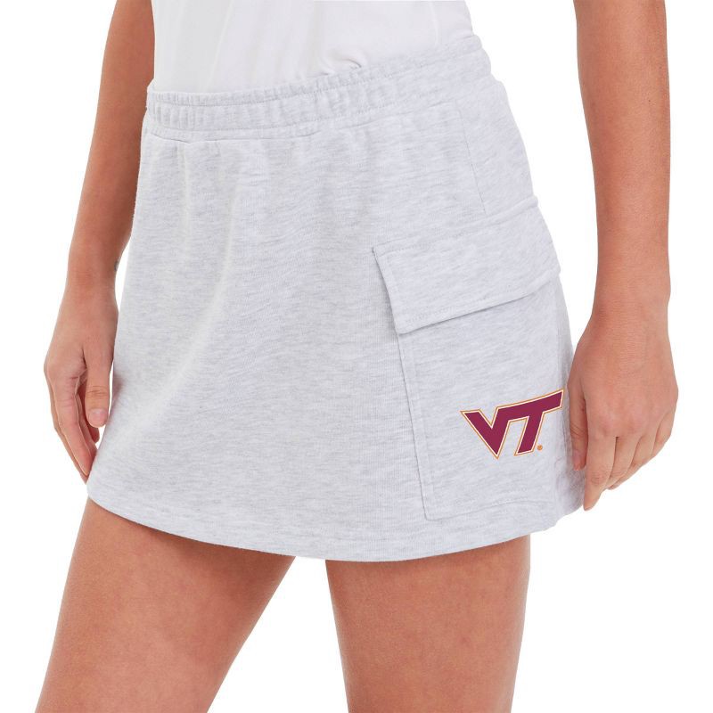 slide 3 of 3, NCAA Virginia Tech Hokies Women's Gray Cargo Skort - S, 1 ct