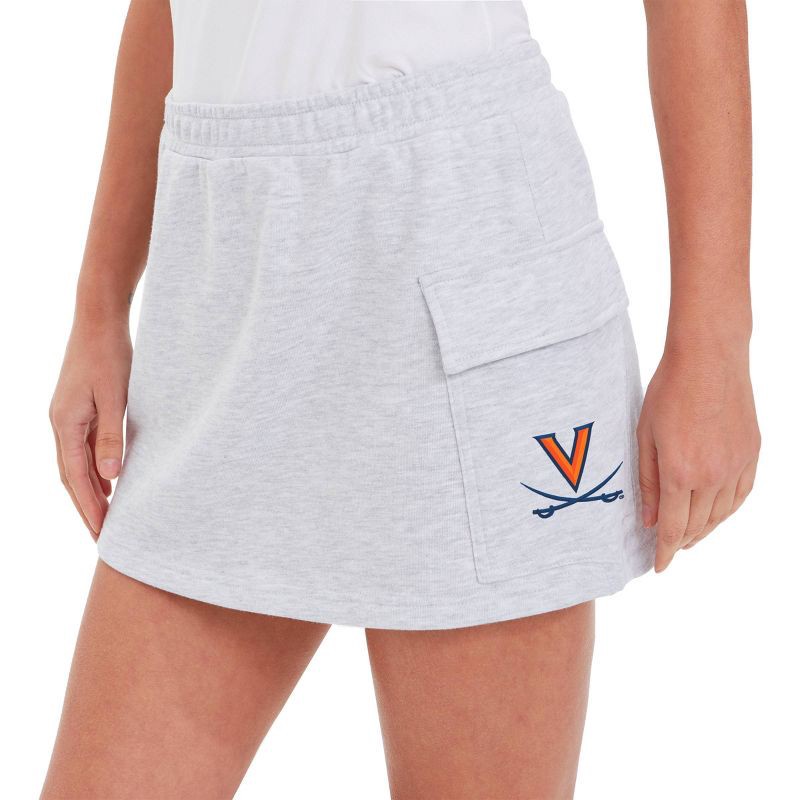 slide 3 of 3, NCAA Virginia Cavaliers Women's Gray Cargo Skort - L, 1 ct