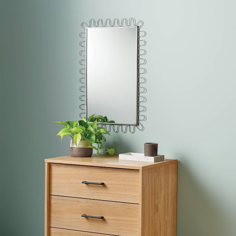 slide 2 of 4, 20"x30" Metal Loop Wall Mirror - Room Essentials™, 1 ct