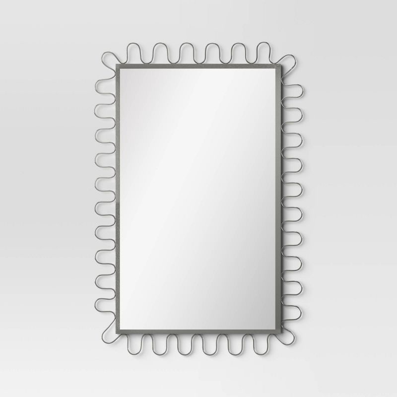 slide 1 of 4, 20"x30" Metal Loop Wall Mirror - Room Essentials™, 1 ct