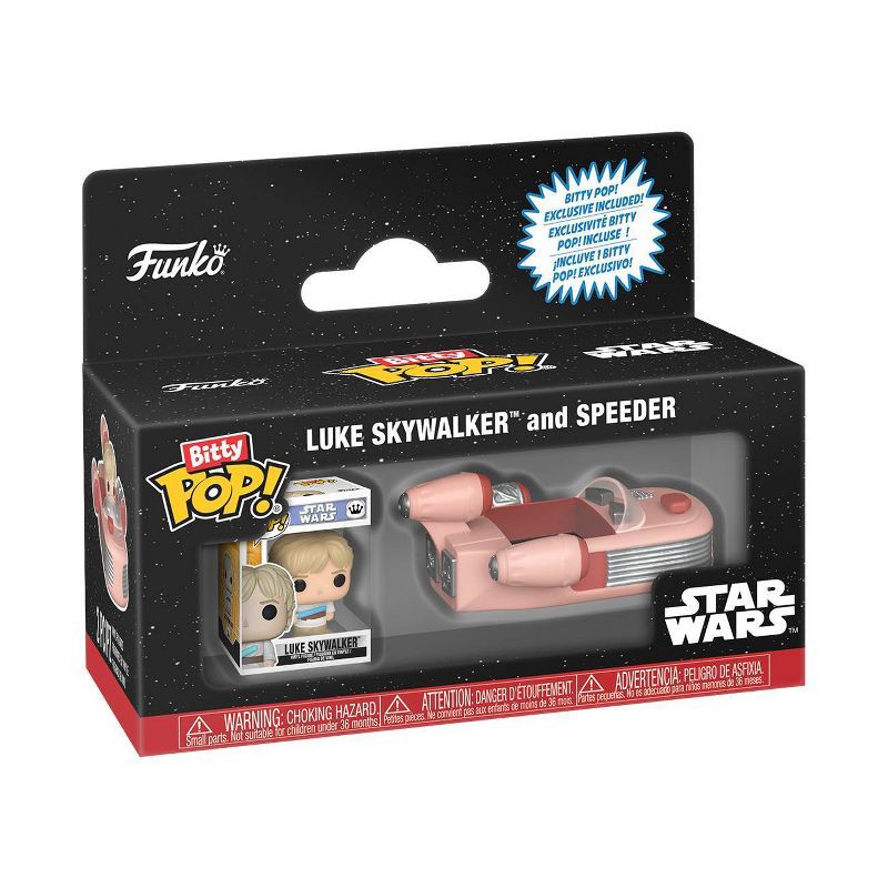 slide 2 of 3, Funko Bitty POP! Ride: Skywalker Speeder with Luke Figure, 1 ct