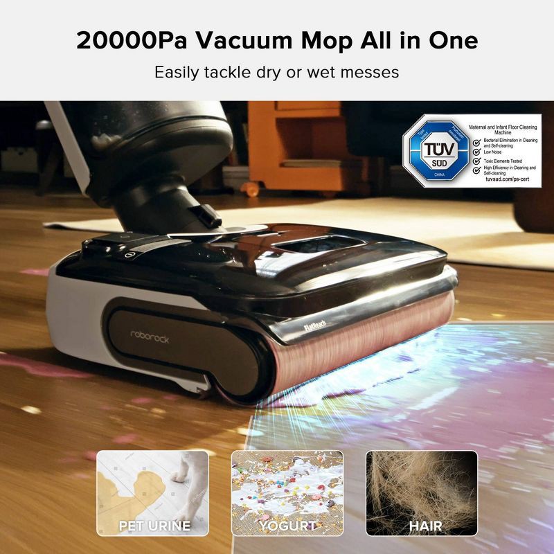 slide 3 of 11, Roborock F25 Cordless Wet Dry Vacuum Cleaner, Floor Washer, Self-Cleaning & Drying System, 60 Min Run Time, Zero-Tangle & Streak-Free, 1 ct