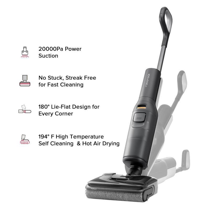 slide 11 of 11, Roborock F25 Cordless Wet Dry Vacuum Cleaner, Floor Washer, Self-Cleaning & Drying System, 60 Min Run Time, Zero-Tangle & Streak-Free, 1 ct