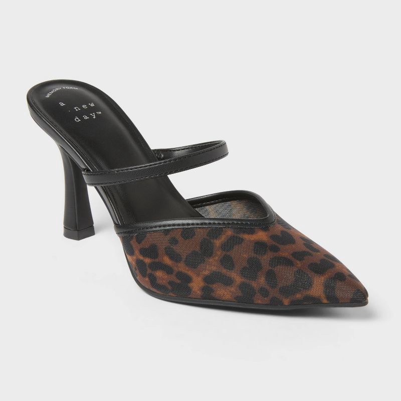 slide 1 of 4, Women's Sonia Heels with Memory Foam Insole – A New Day™ Light Brown 7, 1 ct