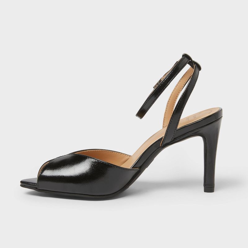 slide 2 of 4, Women's Virginia Heels with Memory Foam Insole – A New Day™ Black 6.5, 1 ct