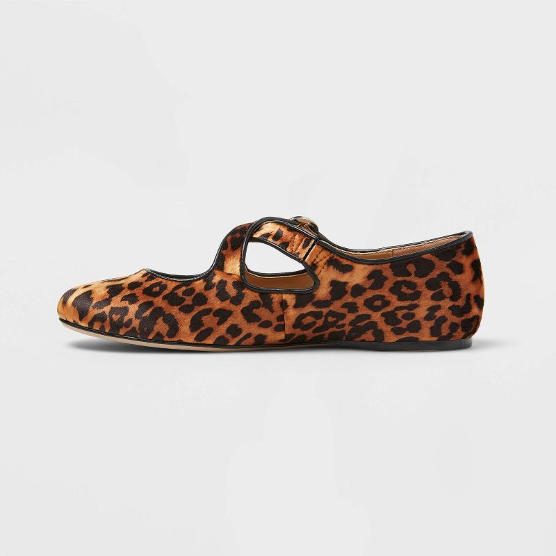 slide 2 of 3, Women's Tasmin Leopard Print Flats – A New Day™ Light Brown 8, 1 ct