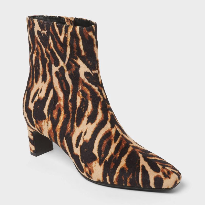 slide 1 of 3, Women's Tigris Boots with Memory Foam Insole – A New Day™ Tiger Print 6.5, 1 ct