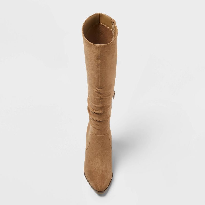 slide 3 of 3, Women's Junie Boots with Memory Foam Insole – Universal Thread™ Tan 9.5, 1 ct