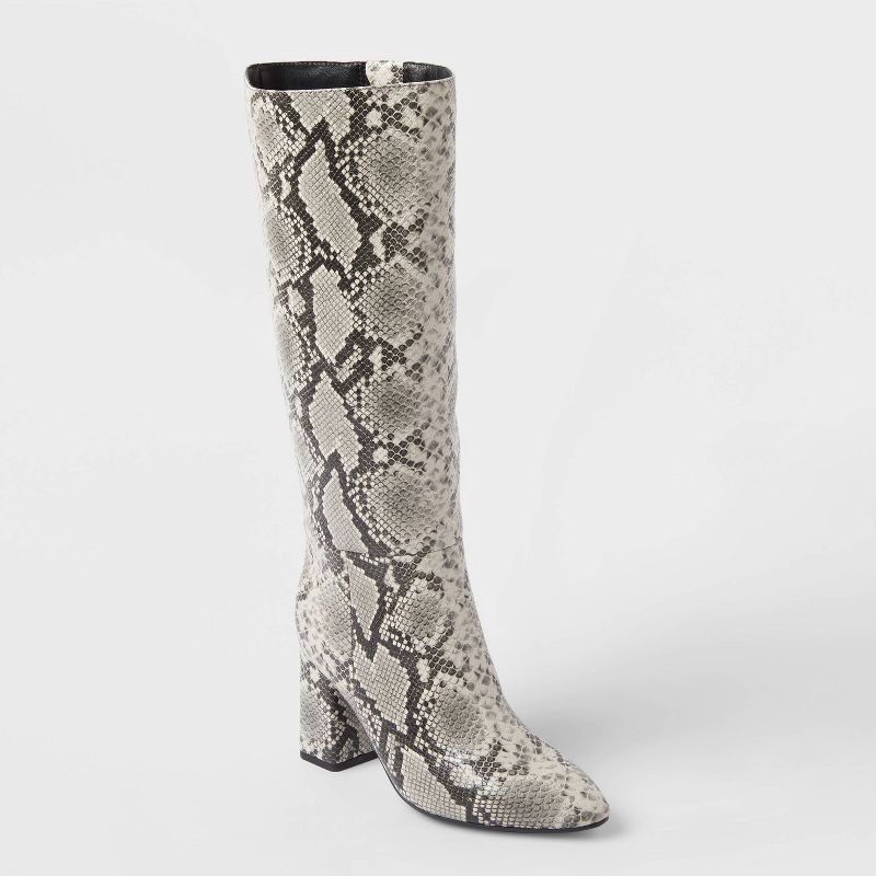 slide 1 of 3, Women's Evangeline Boots with Memory Foam Insole – A New Day™ Cream 6.5, 1 ct