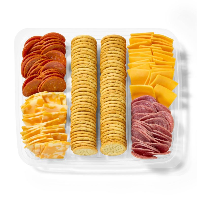 slide 3 of 4, Meat & Cheese Snack Tray - 28oz - Market Pantry™, 28 oz