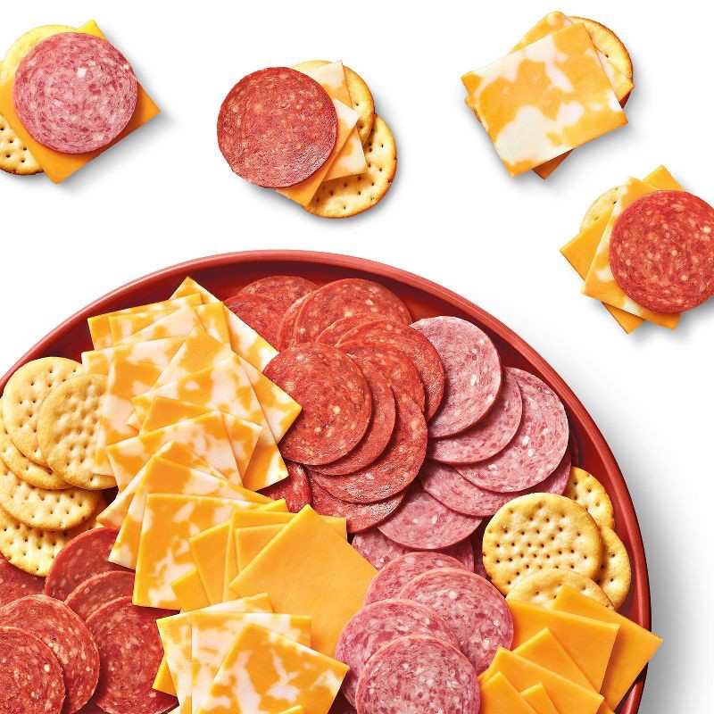 slide 4 of 4, Meat & Cheese Snack Tray - 28oz - Market Pantry™, 28 oz
