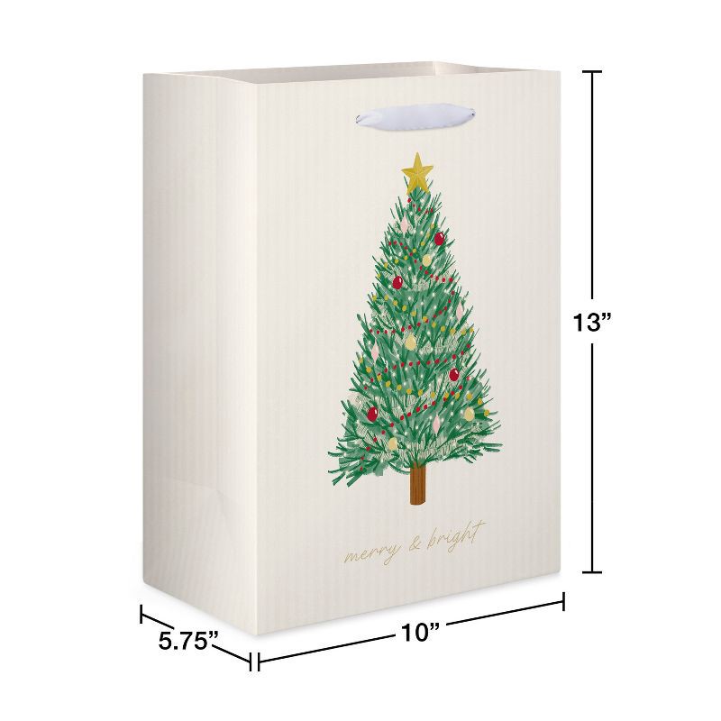slide 4 of 5, American Greetings 13" Large Christmas Gift Bag Merry and Bright Tree, 1 ct