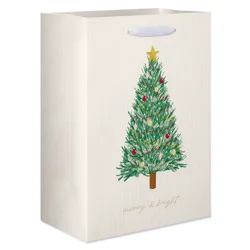 American Greetings 13" Large Christmas Gift Bag Merry and Bright Tree