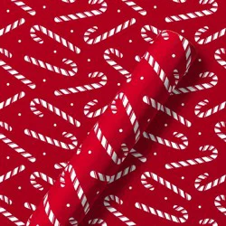 American Greetings 96"x30" Christmas Wrapping Paper Candy Cane Toss