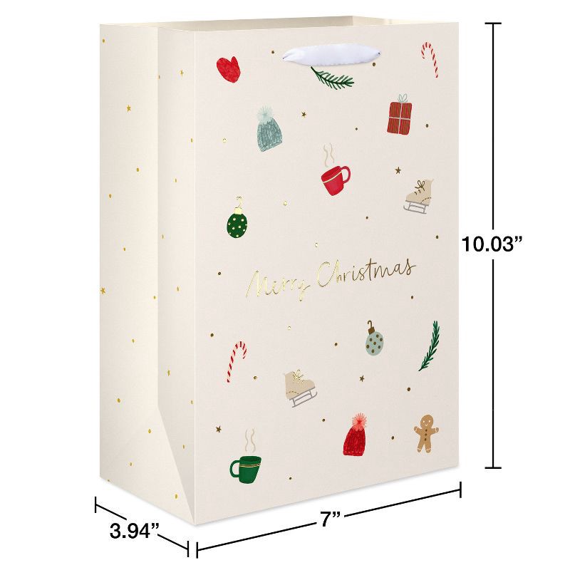 slide 4 of 5, American Greetings 10" Medium Christmas Gift Bag Festive Icons, 1 ct