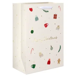 American Greetings 10" Medium Christmas Gift Bag Festive Icons