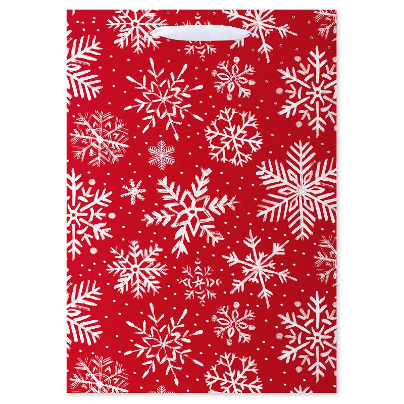 slide 2 of 5, American Greetings 10" Medium Christmas Gift Bag Snowflakes, 1 ct