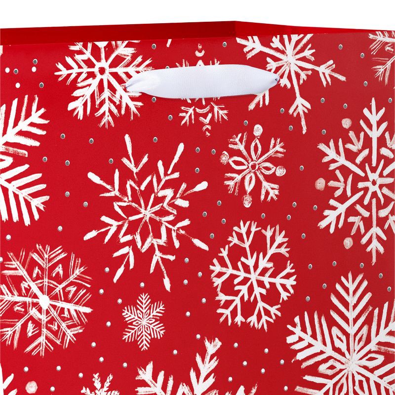 slide 3 of 5, American Greetings 10" Medium Christmas Gift Bag Snowflakes, 1 ct