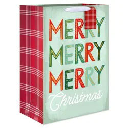 American Greetings 20" Jumbo Christmas Gift Bag 'MERRY MERRY MERRY'