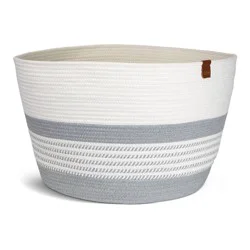 CleverMade XL Rope Basket Stone Gray