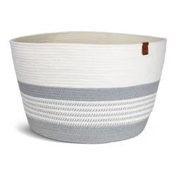 CleverMade XL Rope Basket Stone Gray