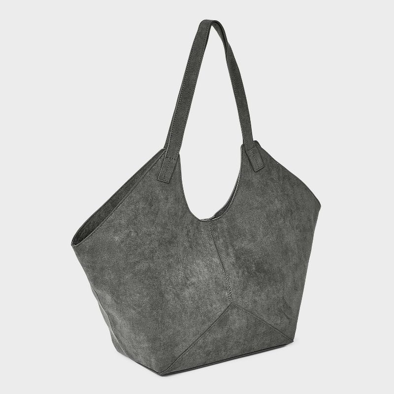 slide 3 of 5, Slouchy Faux Suede Tote Handbag - Universal Thread™ Hazy Green, 1 ct